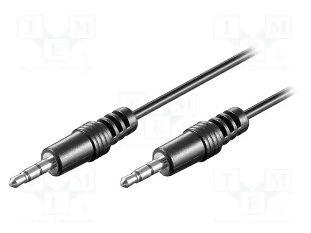 KAAPELI - JACK 3,5MM 3PIN PISTOKE,MOLEMMIN PUOLIN - 0,6M - MUSTA - Muut audio-videokaapelit - CABLE-404-0.6 - 1
