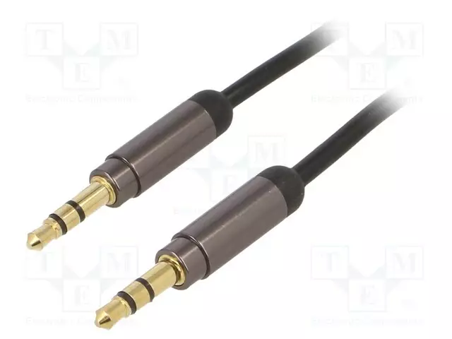 KAAPELI - JACK 3,5MM 3PIN PISTOKE,MOLEMMIN PUOLIN - 1,8M - MUSTA - Muut audio-videokaapelit - CCAP-444-6 - 1