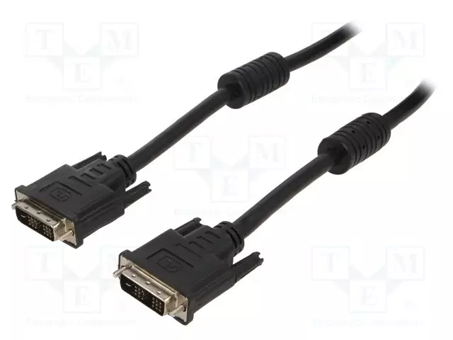 KAAPELI - DVI-D (18+1) PISTOKE,MOLEMMIN PUOLIN - PVC - SINGLE LINK - HDMI, DVI, DisplayPort johdot - CC-DVI-BK-6 - 1