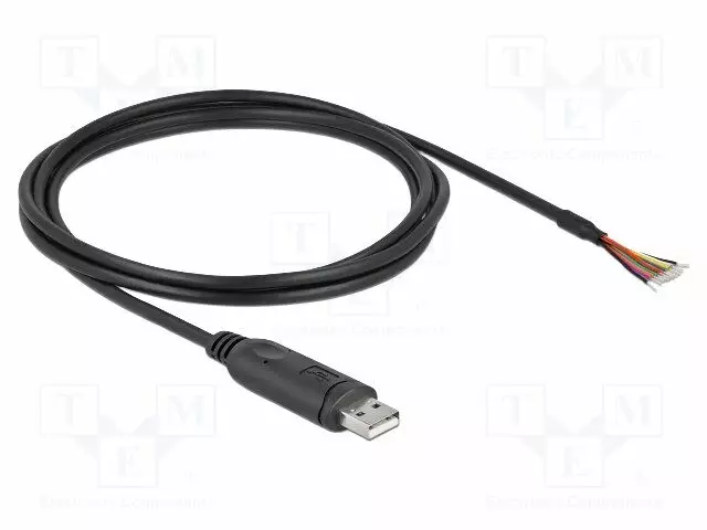 KAAPELI - USB 2.0 - JOHDOT,USB A PISTOKE - KULLATTU - 2M - MUSTA - CU - USB kaapelit ja adapterit - DELOCK-90416 - 1