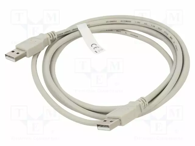 KAAPELI - USB 2.0 - USB A PISTOKE,MOLEMMIN PUOLIN - 2M - HARMAA - USB kaapelit ja adapterit - GOOBAY-50796 - 1