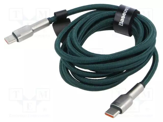 KAAPELI - USB C PISTOKE,MOLEMMIN PUOLIN - 2M - VIHREÄ - 100W - USB kaapelit ja adapterit - CATJK-D06 - 1