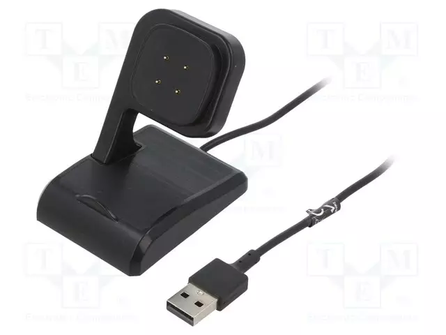 KAAPELI: ÄLYKELLON LATAAMISEEN - FITBIT - 1M - 1A - MUSTA - USB kaapelit ja adapterit - AK-SW-26 - 1