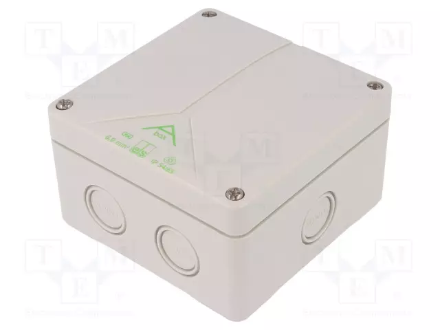 KYTKENTÄRASIA - X: 110MM - Y: 110MM - Z: 67MM - POLYSTYREENI - Kytkentärasiat - ABOX060-6 - 1