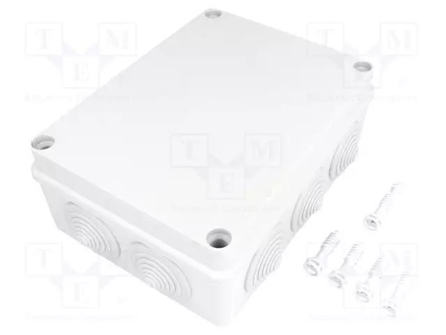 KYTKENTÄRASIA - X: 140MM - Y: 190MM - Z: 70MM - ABS,POLYSTYREENI - Kytkentärasiat - PW-S-BOX406 - 1