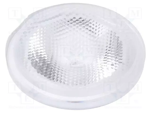 LED-LINSSI - PYÖREÄ - PLEXIGLASS PMMA - LÄPINÄKYVÄ - 29÷48° - H: 16,4MM - Linssit LEDeille - C10686 - 1