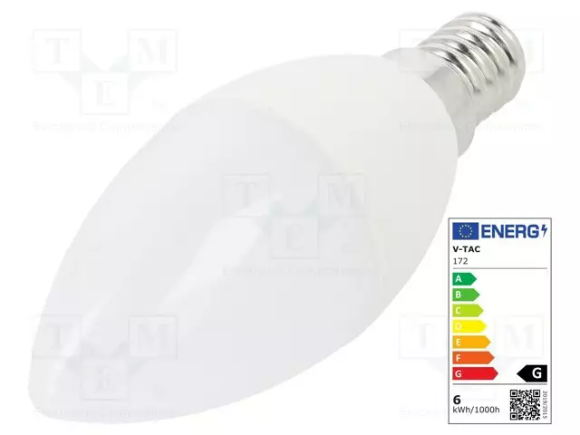 LED LAMPPU - NEUTRAALIVALKOINEN - E14 - 220/240VAC - 470LM - P: 5,5W - LED lamput - 3800157627856 - 1