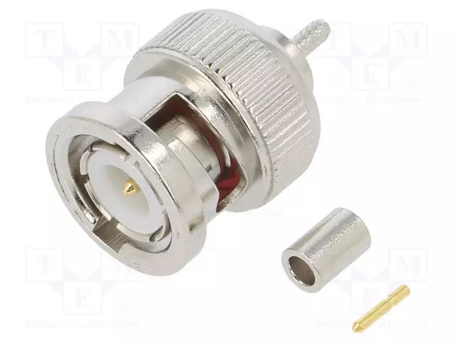 LIITIN: BNC - PISTOKE - UROS - SUORA - 50OHM - PURISTETTAVA - POM - BNC liittimet - 112516 - 1