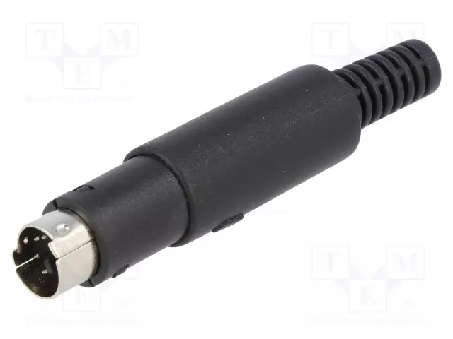 LIITIN: DIN MINI - PISTOKE - UROS - PIN: 6 - JUOTETTAVA - JOHTOON - Mini DIN liittimet - MDC-006 - 1