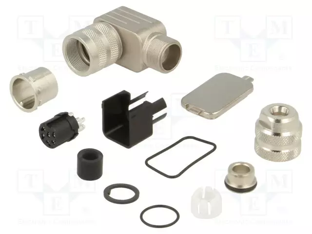 LIITIN: M16 - PISTOKE - NAARAS - PIN: 6 - 5A - 250V - 423 - JUOTETTAVA - IP67 - M16 liittimet - 99-5122-75-06 - 1