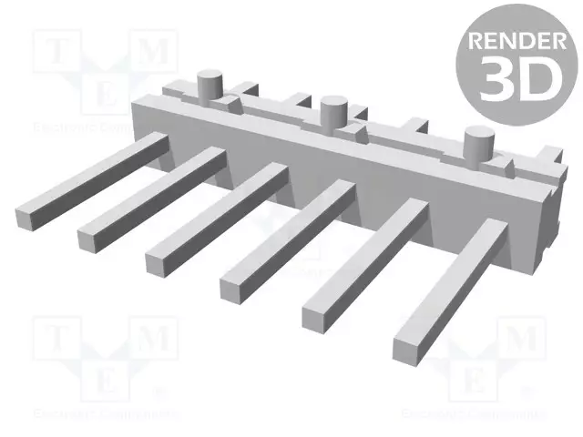 LIITIN: PIN - PIN-LIITIN - UROS - PIN: 6 - THT - AMPMODU MOD II - SUORA - Piikkirimaliittimet - 825433-6 - 1