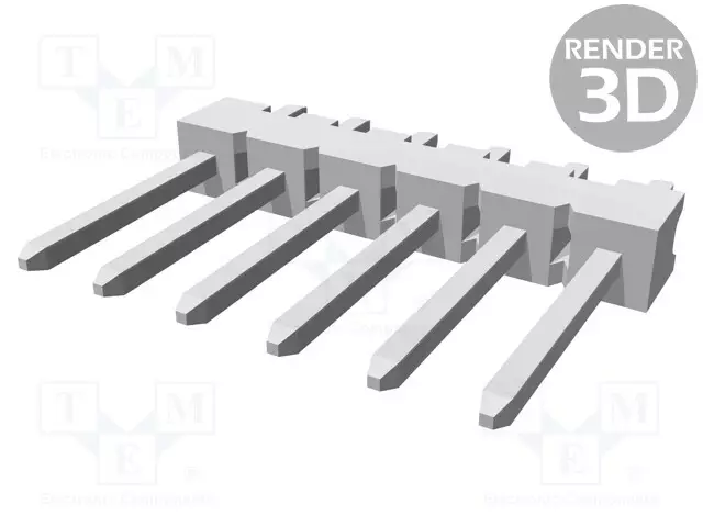 LIITIN: JOHTO-LEVY - PISTORASIA - UROS - PIN: 6 - THT - MTA-100 - SUORA - Piikkirimaliittimet - 3-644456-6 - 1