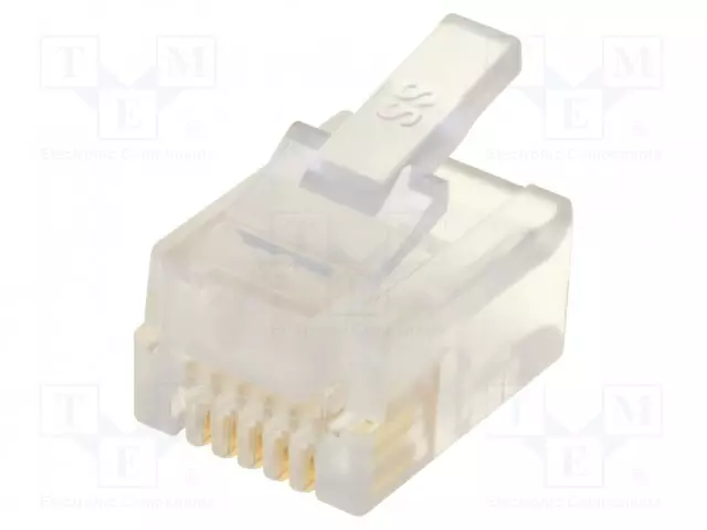LIITIN: RJ12 - PISTOKE - PIN: 6 - 6P6C - JOHTOON - IDC,PURISTUS - RJ liittimet - 940-SP-3066 - 1