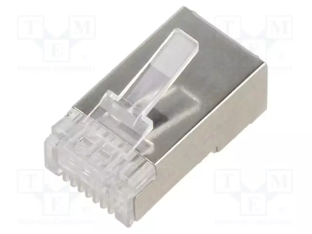 LIITIN: RJ45 - PISTOKE - PIN: 8 - CAT: 6 - SUOJATTU - 8P8C - JOHTOON - IDC - RJ liittimet - 54556 - 1