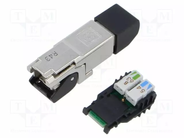 LIITIN: RJ45 - PISTOKE - PIN: 8 - CAT: 6A - SUOJATTU - 8P8C - 5,5÷10MM - IDC - RJ liittimet - 21700616 - 1