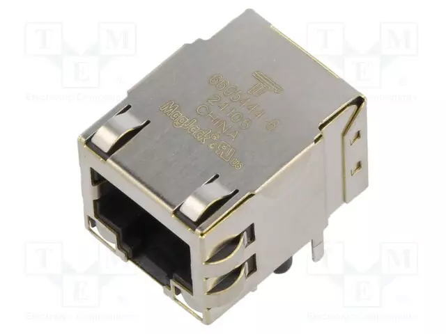 LIITIN: RJ45 - PISTORASIA - PIN: 8 - CAT: 5E - SUOJATTU - 8P8C - THT - RJ liittimet - 6605444-6 - 1