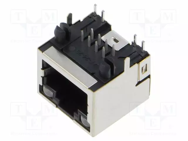 LIITIN: RJ45 - PISTORASIA - PIN: 8 - SUOJATTU,LED DIODIN KANSSA - 8P8C - RJ liittimet - MTJ-88ARX1-FSM-L16 - 1