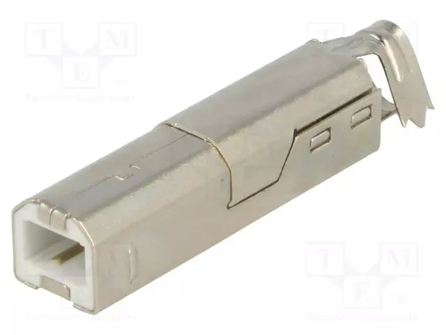 LIITIN: USB B - PISTOKE - JOHTOON - JUOTETTAVA - PIN: 4 - SUORA - 1A - 30V - USB liittimet - KEYS926 - 1