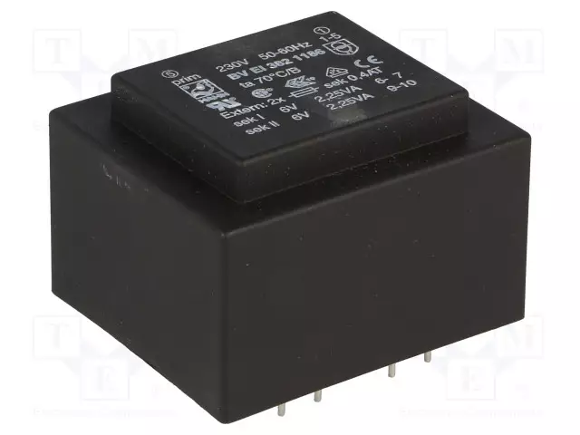 MUUNTAJA - 4,5VA - 230VAC - 6V - 6V - 375MA - 375MA - PCB - BVEI - Piirilevymuuntajat - BVEI3821186 - 1