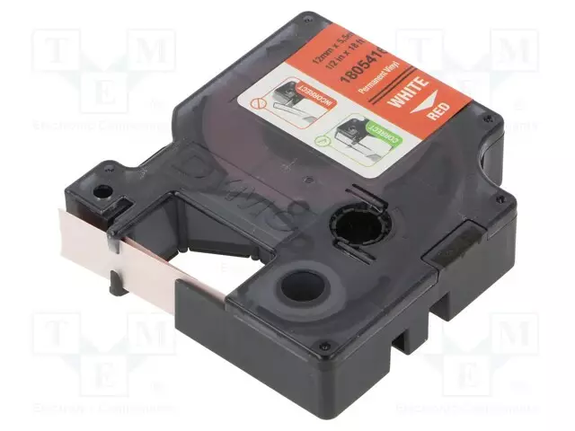 NAUHA - 12MM - 5,5M - PUNAINEN - MERKIN VÄRI: VALKEA - Tarratulostimet ja merkitsijät - DYMO.1805416 - 1