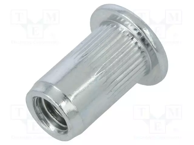 NIITTIMUTTERI - M6 - TERÄS - ØASENNUSAUK.: 9MM - L: 17MM - 20KPL - Mutterit - 1742R-A-M6 - 1