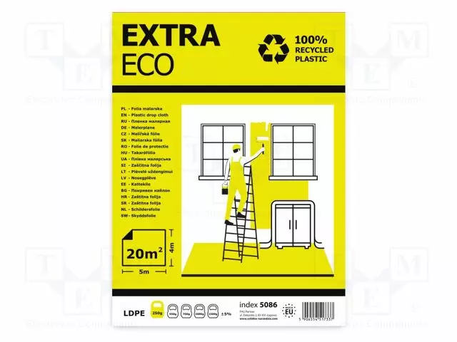 PAINTING FOIL - L: 5M - WIDTH: 4M - MUSTA - Pakkaaminen ja suojaus - SOLID-5086 - 1