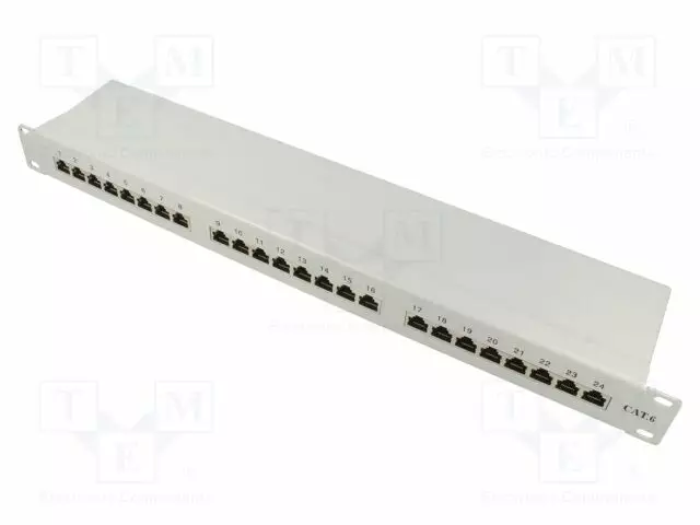 PATCH PANEL - RACK - HARMAA - RJ45-PISTORASIA X24 - RACK 19" - 19" - Tietokonetarvikkeet - muut - GOOBAY-94036 - 1