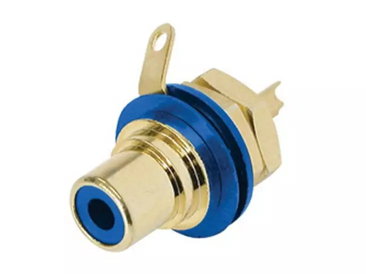REAN - PHONO RECEPTACLE (RCA) - GOLD PLATED CONTACTS - BLUE - RCA liittimet - NYS367-6 - 1