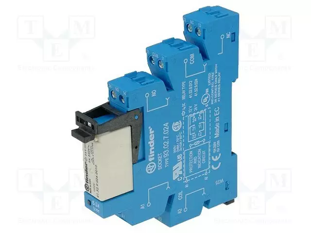 RELE: LIITÄNTÄ - DPDT - UKELAN: 48VAC,48VDC - 8A - 8A/250VAC - 8A/30VDC - Elektromagneettiset relesarjat - 38.52.0.048.006 - 1