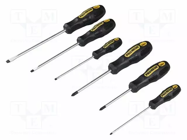 SCREWDRIVER: UNIVERSAL-SET - POZIDRIV®,SLOT - 6PCS. - Ruuvimeisselit ja sarjat - PR22606 - 1