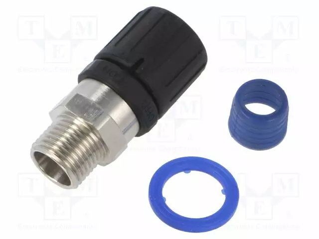 SUORA PÄÄTELIITIN - KIERRE: METRINEN,ULKO-HELAGUARD - IP68 - MUSTA - Punosten lisätarvikkeet - HGL13-SM-M16-PA66 - 1