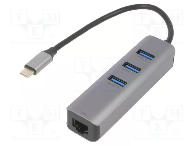 USB HUB - RJ45-PISTORASIA,USB A-PISTORASIA X3,USB C-PISTOKE - Tietokonetarvikkeet - muut - AK-AD-66 - 1