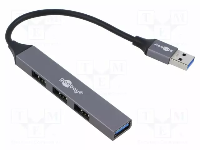 USB HUB - USB A-PISTORASIA X4,USB A-PISTOKE - USB 2.0,USB 3.2 - Tietokonetarvikkeet - muut - GOOBAY-74456 - 1