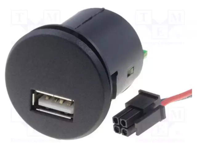 USB VIRTALÄHDE - USB A RASIA - VIRTALÄHT.JÄNN: 7÷12VDC - 5V/2,1A - Autopistokelaturit ja virtalähteet - C0006 - 1