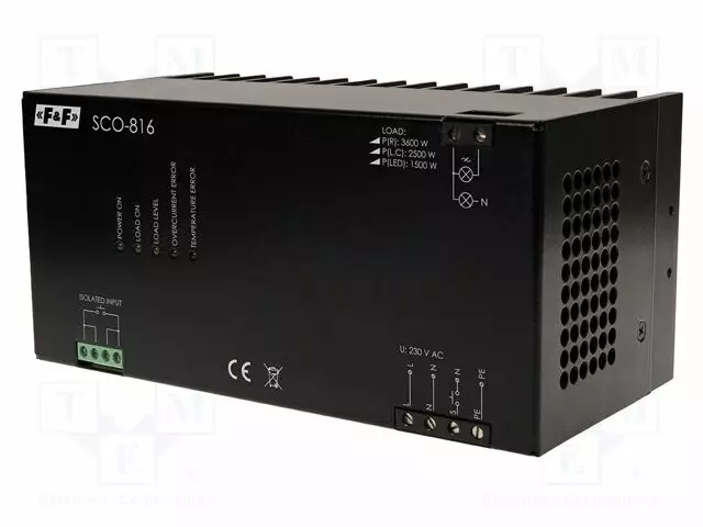 230VAC - 16A - 0÷40°C - 3,5KW - LÄHDÖT: RUUVIPURISTIMET - Rakennusautomatiikka - SCO-816 - 1