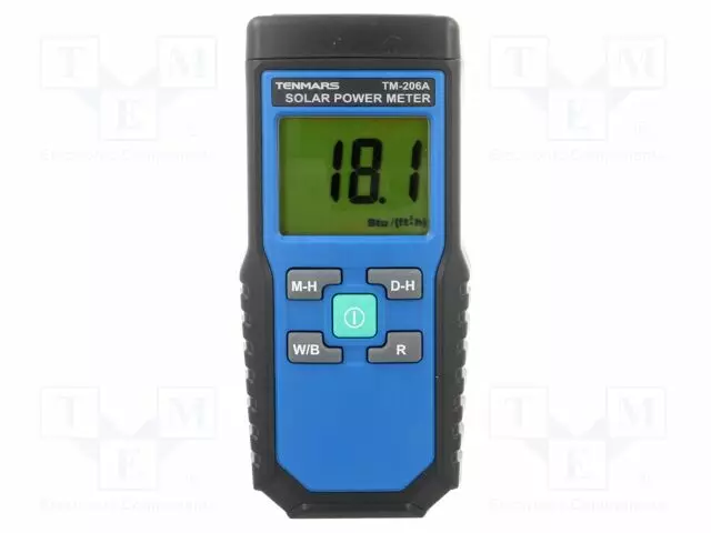 VALOTUSMITTARI - 1999W/M2 - BTU/(FT2*H),W/M2 - 132X60X38MM - LUX mittarit - TM-206 - 1