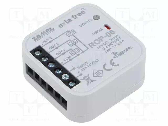 RASIA-ASENNUS - 10÷14VDC - IP20 - EXTA FREE - -10÷55°C - 868,32MHZ 220MW - Rakennusautomatiikka - ROP-06 - 1
