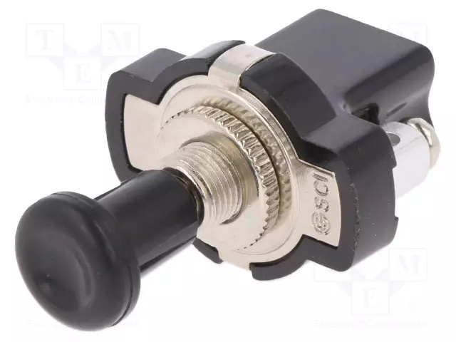 VETOKYTKIN - AS: 2 - 10A/12VDC - MUSTA - VALAISTUS: EI OLE - Vetokytkimet - A3-5BB-06 - 1