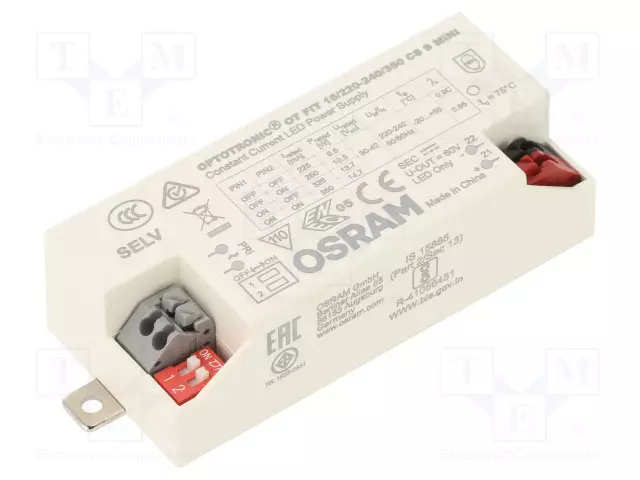 VIRTALÄHDE: IMPULSSI - LED - 17,7W - 30÷42VDC - 225÷350MA - 198÷264VAC - LED teholähteet - 4062172013406 - 1