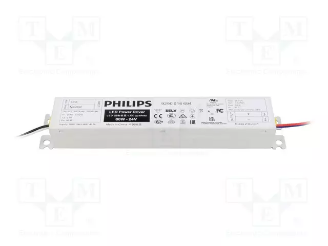 VIRTALÄHDE: IMPULSSI - LED - 80W - 24VDC - 100MA÷3,3A - 198÷264VAC - IP20 - LED teholähteet - 929001669406 - 1