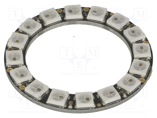 Led Rengas Rgb LED - RGB - DIODIEN LM: 16 - OHJAIN: WS2812B - RENGAS - 5VDC - 0,8A ...
