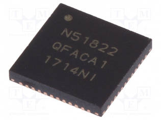 IC: SOC - QFN48 - 32KBRAM,256KBFLASH - 16BIT AJASTIMET: 3 - 1,8÷3,6VDC - Mikrokontrollerit - muut - NRF51822-QFAC-R7 - 1