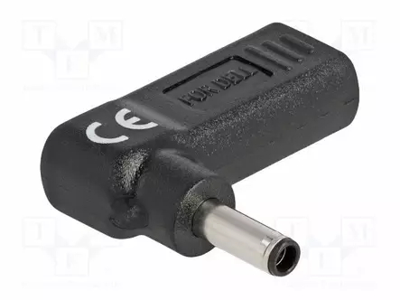 ADAPTERI - USB C RASIA,DC 4,5/3,0 LIITIN - MUSTA - KULMA- 3A - DC virtakaapelit - DELOCK-60007 - 1