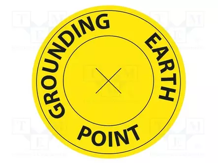 ITSELIIMAUTUVA ETIKETTI - ESD - 36MM - MUSTA,KELTAINEN - ESD teipit ja etiketit - ATS-055-0087 - 1