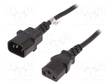KAAPELI - 3X0,75MM2 - IEC C13 NAARAS-IEC C14 UROS-PVC - 1,8M - Tietokone- ja  laitejohdot - QOLTEC-53897 - 1