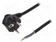 KAAPELI - 3X1,5MM2 - CEE 7/7 (E/F) KULMAPISTOKE,JOHDOT - PVC - Tietokone- ja  laitejohdot - W-98437 - 1