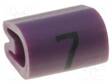 MERKIT - MERKINTÄ: 7 - 2,5÷4MM - PVC - VIOLETTI - -45÷70°C - Kaapeleiden merkintä - TE-06151707 - 1