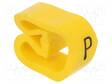 MERKIT - MERKINTÄ: P - 8÷16MM - PVC - KELTAINEN - -30÷80°C - CLI C - W: 11MM - Kaapeleiden merkintä - WM-0253411667 - 1