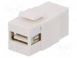 ADAPTERI - N LIITINAARAS X2 - USB A RASIA,USB B RASIA - SUORA - USB liittimet - LOG-NK0017 - 1