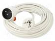 VERKKOJATKOKAAPELI - 3X1,5MM2 PVC - VALKOINEN - 16A - STANDARD - Jatkojohdot ja -haaroittimet - W-97417 - 1